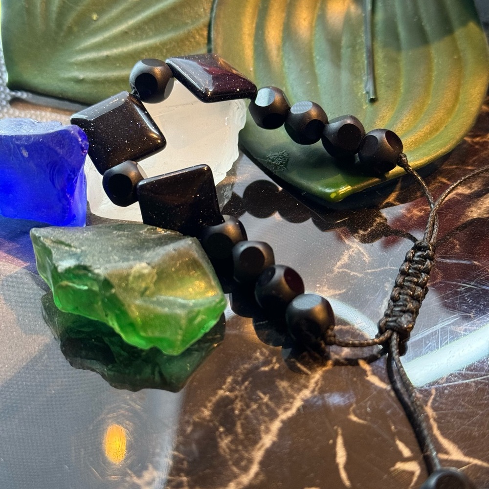 Black Beaded Bracelet
